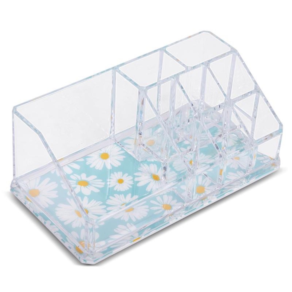 Sorbus Cosmetic Organizer Case, Daisy print design